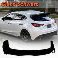 Glanz Schwarz Dachspoiler Tuning Hecklippe passt für Mazda 3 Schrägheck 2014-17