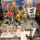 Lego 1592 Town Square Castle UK Version Box, Sticker Sheet and OG Shipping Box