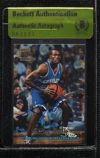 BAS 1996 Topps Stadium Club Rookies Series 1 Tony Delk #R14 Authentic Auto ur8