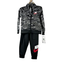 Nike Futura Allover Print Tracksuit 2-Piece Set - Black 2T