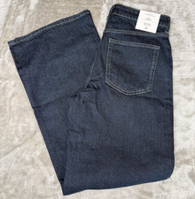 H&M Blue Dark Wash High Rise Wide Leg Denim J...
