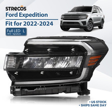 For 2022-2024 Ford Expedition Full LED Headlight w/o Signature Light Left Driver
