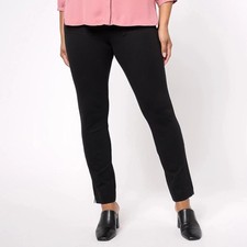 Belle by Kim Gravel Regular Ponte Utility Pants Black 32 New