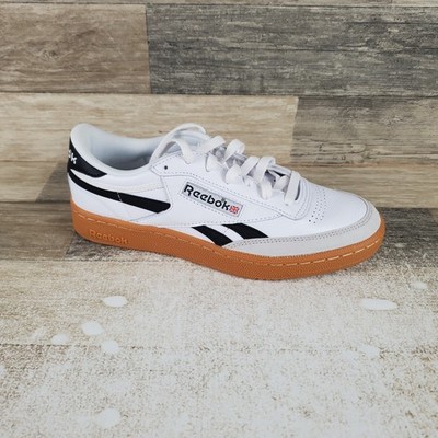 Reebok Club C Revenge Vintage Mens Shoes Sz 6.5 White Black Gum Lace Up Sneakers