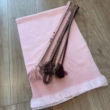 Japanese Kimono Pure Silk Obi age Obi jime 3-Piece Accessory Pink Red Purple Br