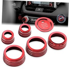 AC Knob Cover Fit for Toyota V1-7pcs-(With Drive Mode) 8/10.5-Inch Display Red