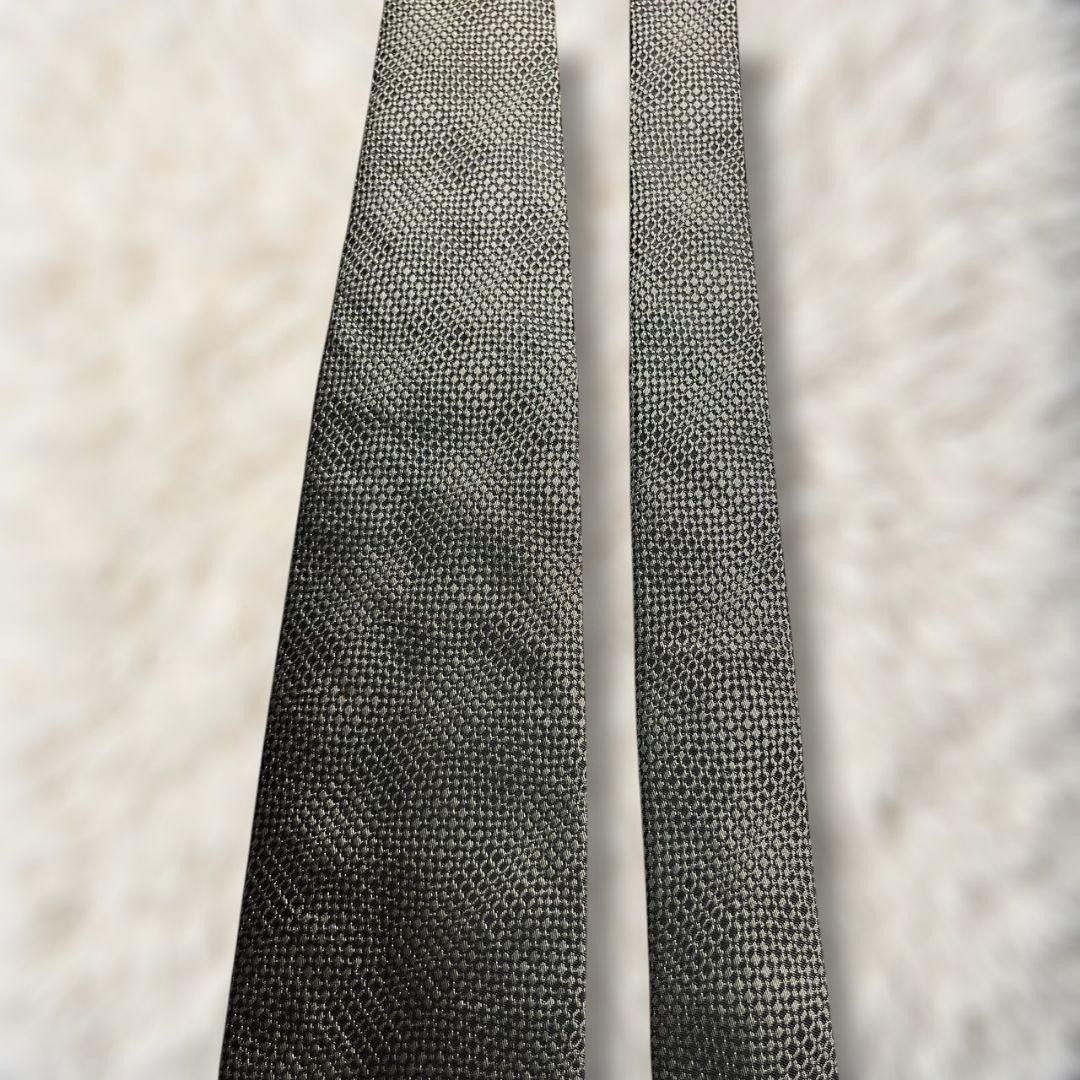 Hermes Solid Tie Gradient Black Gray Jacquard - image 3