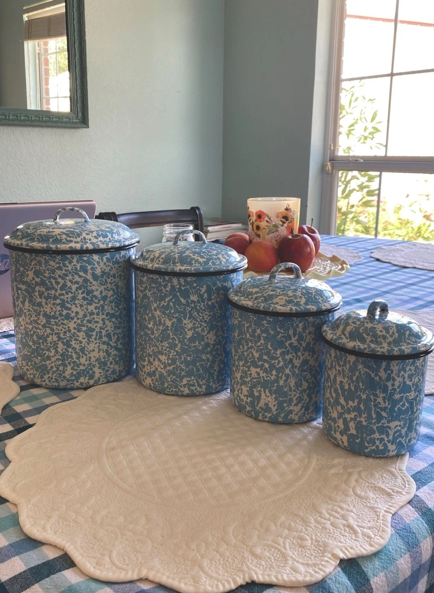 enamelware canister products for sale | eBay