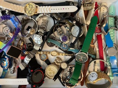 45+ Lot Wrist Watches Analog & Digital For Parts Repair Watch Mix Bulk W2