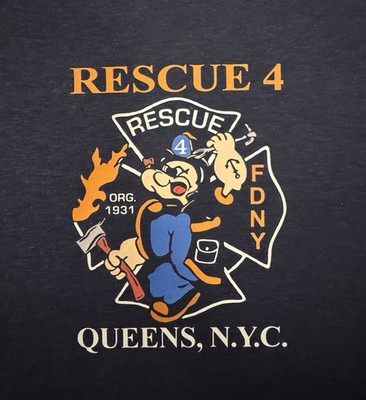 FDNY Rescue 4 Queens NYC Classic R4 Tee Shirt - XL
