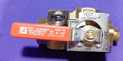 AGF Test & Drain Model 1000 5.6K Valve Size 1''