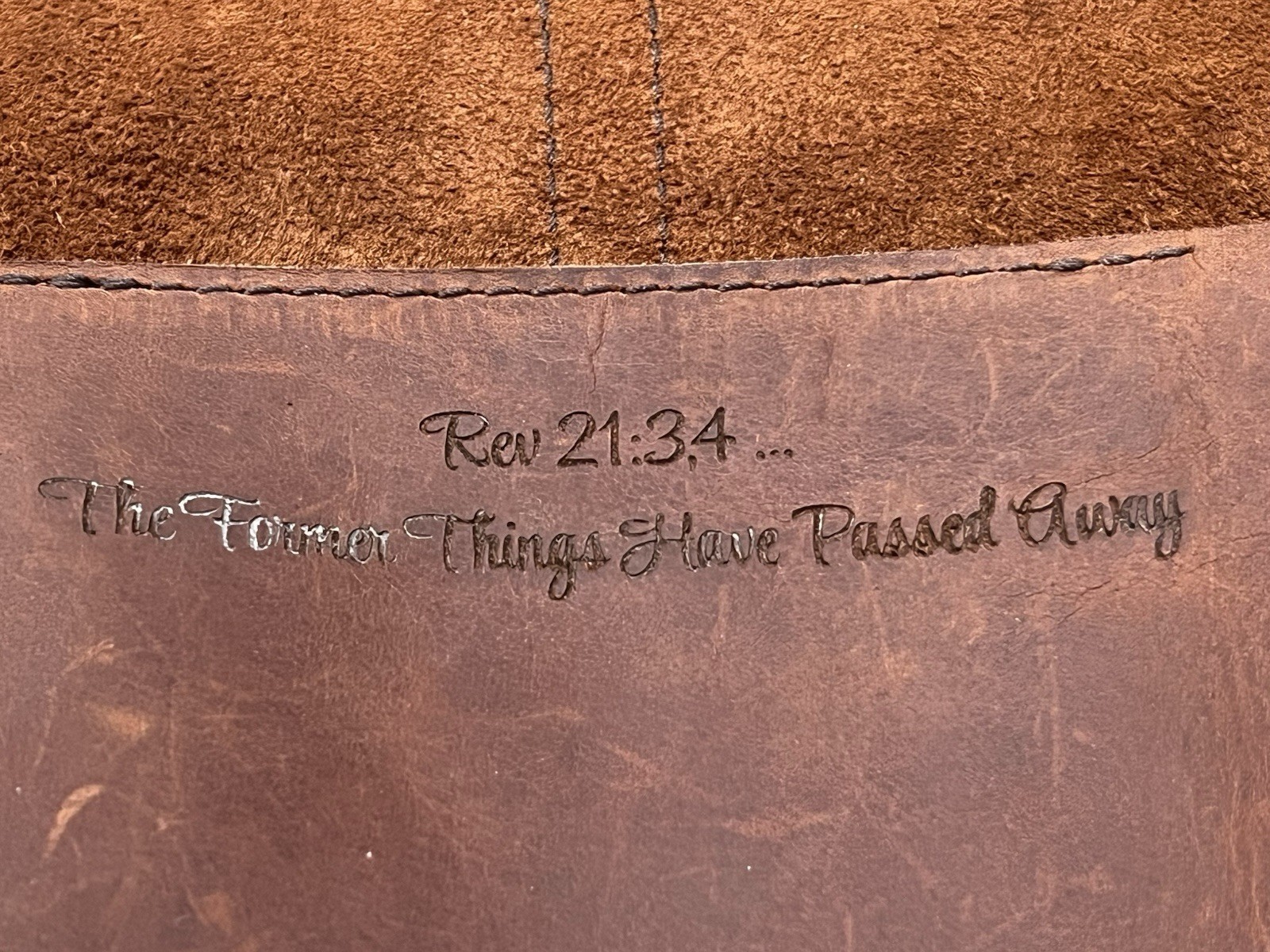 Hand-Crafted Leather Backpack Custom Monogram Eng… - image 6