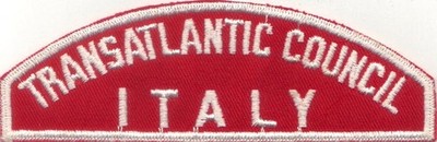 BOY SCOUT RWS TRANSATLANTIC COUNCIL / I T A L Y RED & WHITE FULL STRIP (120/ )