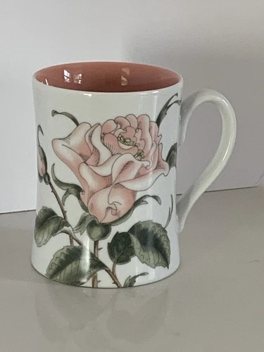 Vintage Fitz and Floyd Summer Rose Pink Blush 8 oz Coffee Cup Mug Roses