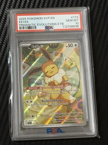 2025 POKEMON SVP EN-SV BLACK STAR PROMO #173 EEVEE PSA 10