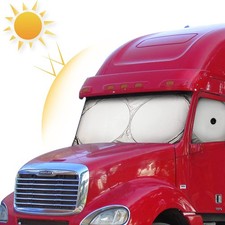 Semi-Truck Sun Shade for Windshield and Side Window  Sunshade Maximum Silver