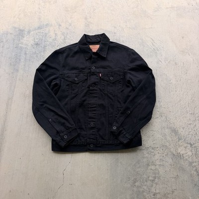 Levi Black Denim Jean Jacket Men s Large 