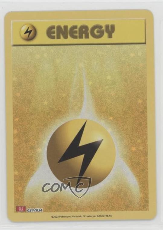 Lightning Energy Holo Pokemon TCG Classic Charizard Deck (CLC) #034