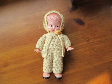 VINTAGE KNICKERBOCKER HARD PLASTIC CELLULOID KEWPIE DOLL