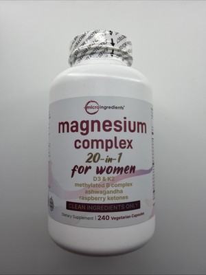 Magnesium Complex 20-in-1, For Women, 240 Vegetarian Capsules