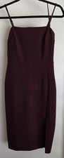 Express Midi Dress XS Sleeveless Burgundy Bodycon Adjustable Spaguetti Strap