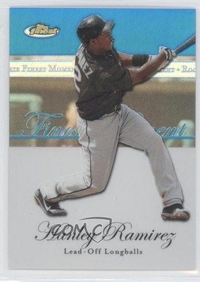 2007 Topps Finest Rookie Moments Blue Refractor /299 Hanley Ramirez #RFM-HR 1s8