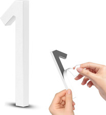4 Inch Self-adhesive House Numbers, Modern Floating Address Numbers