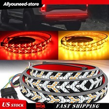 LED Tailgate Light Bar 60" Triple Row 5-Function Strip for Pickup Trailer SUV