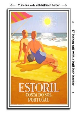 1956 Estoril Costa do Sol Portugal - 11x17 Poster Art Print