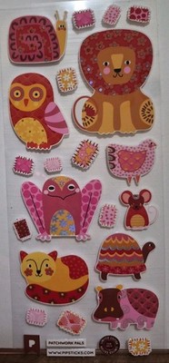 Pipsticks LIMITED EDITION February 2024  Patchwork Pals  Sticker Sheet (3x7in)