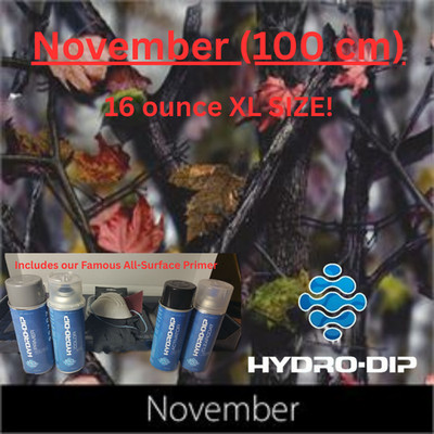 Hydro Dip Hydrographic Film Dip Kit November (100 cm) 16 oz Aerosols