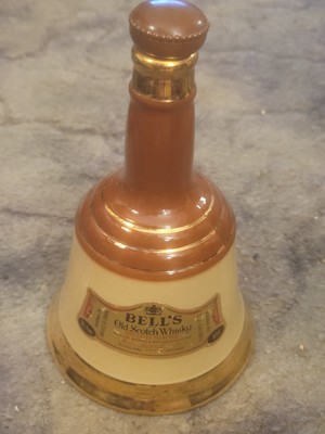 BELL'S Old Scotch Whiskey Bell Decanter Genuine Porcelain Perth Scotland Empty