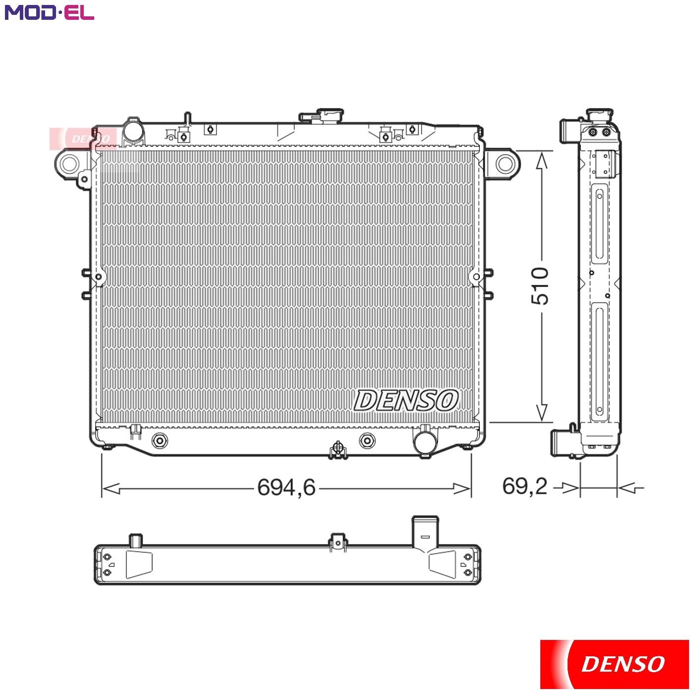 RADIATOR ENGINE COOLING DRM50148 FOR TOYOTA LAND/CRUISER/100 1HD-FTE 4.2L 6cyl