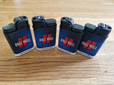 4 x Pall Mall Feuerzeuge  Neu Blau Rot Djeep 