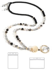 Lanyards for ID Badges and KeysNatural Stone Beaded Teacher Lanyard for Women...