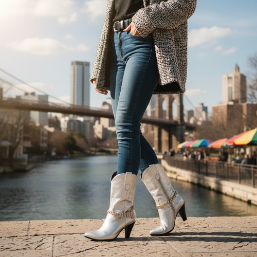 PAIRE de breloques BOTTES en métal doré pour femme CHAUDE chaîne de cheville bracelet talon chaussure BLING plaque - Photo 13/17
