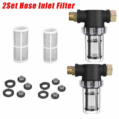 #ad #ad 2 Pair Universal Inline Water Hose Inlet Filter For Pressure Washer Garden Hose $21.34