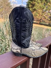 Dingo Acme Boots Snake Skin Cowboy Women's Sz 9 Western Scooten VTG