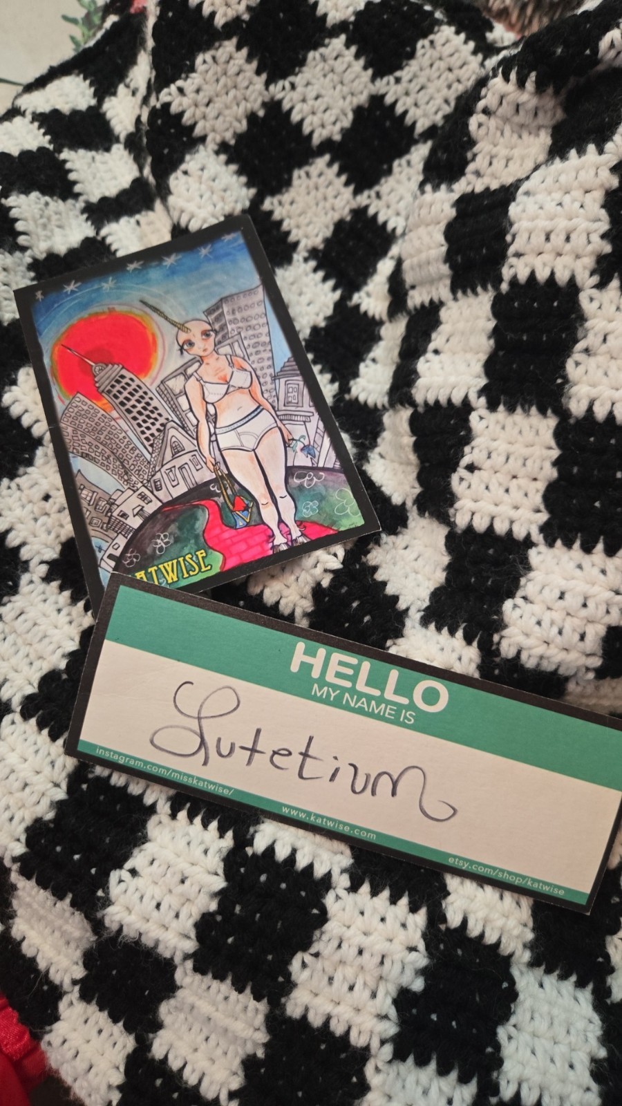 Katwise Upcycled Patchwork Hooded Ruffle Knit Swe… - image 5