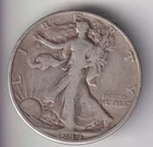 1944-D  WALKING LIBERTY HALF DOLLAR 90% SILVER DENVER MINT .50¢ UNITED STATES