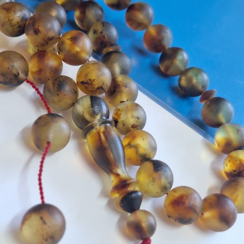 📿Amber Beads Rosary AMBER ROSARY Misbah Tasbih 33 round amber beads 33g11.2mm📿 - Picture 12 of 24