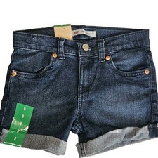 NWT LEVI'S Girl's Youth Denim Short Adjustable Waistband Stretch Size 8