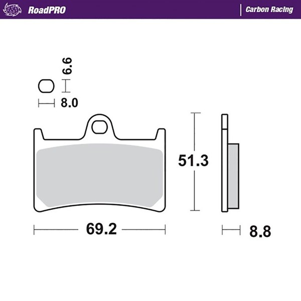 Moto-Master Bremsbelag Roadpro Carbon (FüR: Yamaha MT-09 RN29 13-14 Vorne )-image