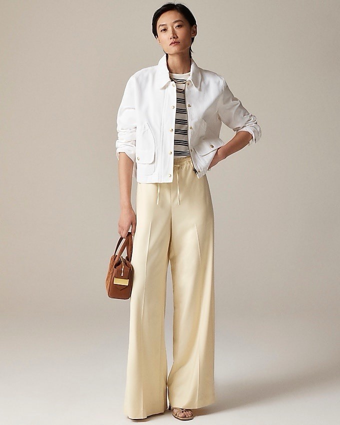 J.Crew Superwide Stratus pant in city twill Sunflower Sands size 4 NWT