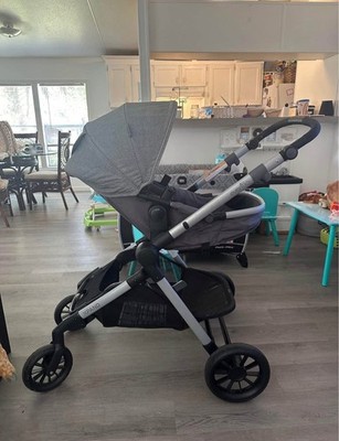 Evenflo Pivot Xpand Single Stroller Gray/Black Adjustable Handles Rubber Tires
