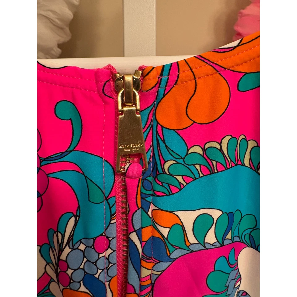 BAÑADOR KATE SPADE DE UNA PIEZA ROSA RADIANTE MAR JARDÍN TALLA XL NUEVO CON ETIQUETAS Foto 3 de 4