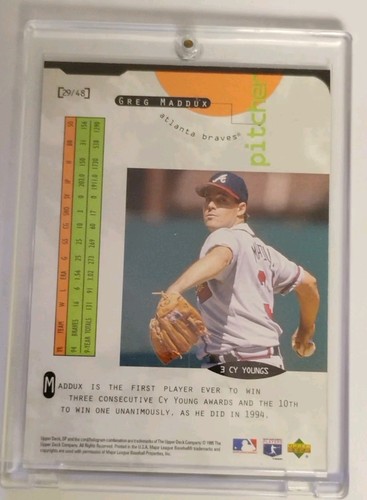 1995 SP Special FX #29 Greg Maddux Braves HOF RARE HOLOVIEW HOLOGRAM INSERT - Picture 2 of 4