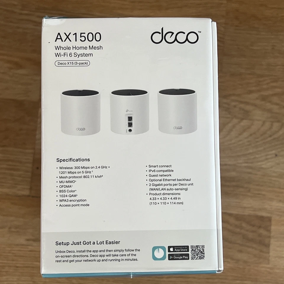 AX1500 Dual-Band Mesh WiFi System: Deco X15 - Secure, Reliable, 3 Units Included - Image 3 of 4