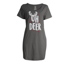 Secret Treasures  Oh Deer  Holiday Sleep Shirt Women  s Christmas Nightgown