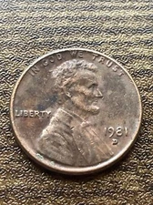 1981 D Penny Error Variety Lincoln Memorial D/D Filled “D” Actual Coin Tk2648*